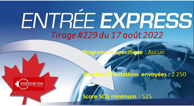 Entrée express : Tirage du 17 août 2022